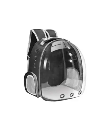 Mochila para mascotas negro con gris