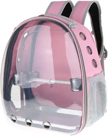 Pet mochila para mascotas rosado
