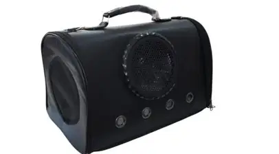 Mochila para mascotas negro-gris