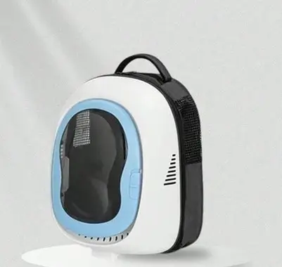 Mochila para mascotas blanco- azul