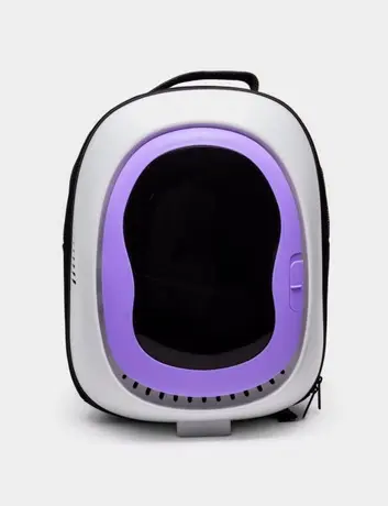 Pet mochila para mascotas blanco-lila