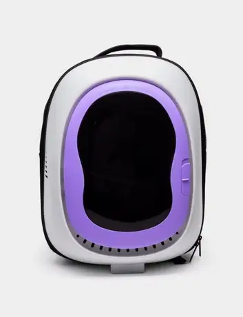 Pet mochila para mascotas blanco-lila
